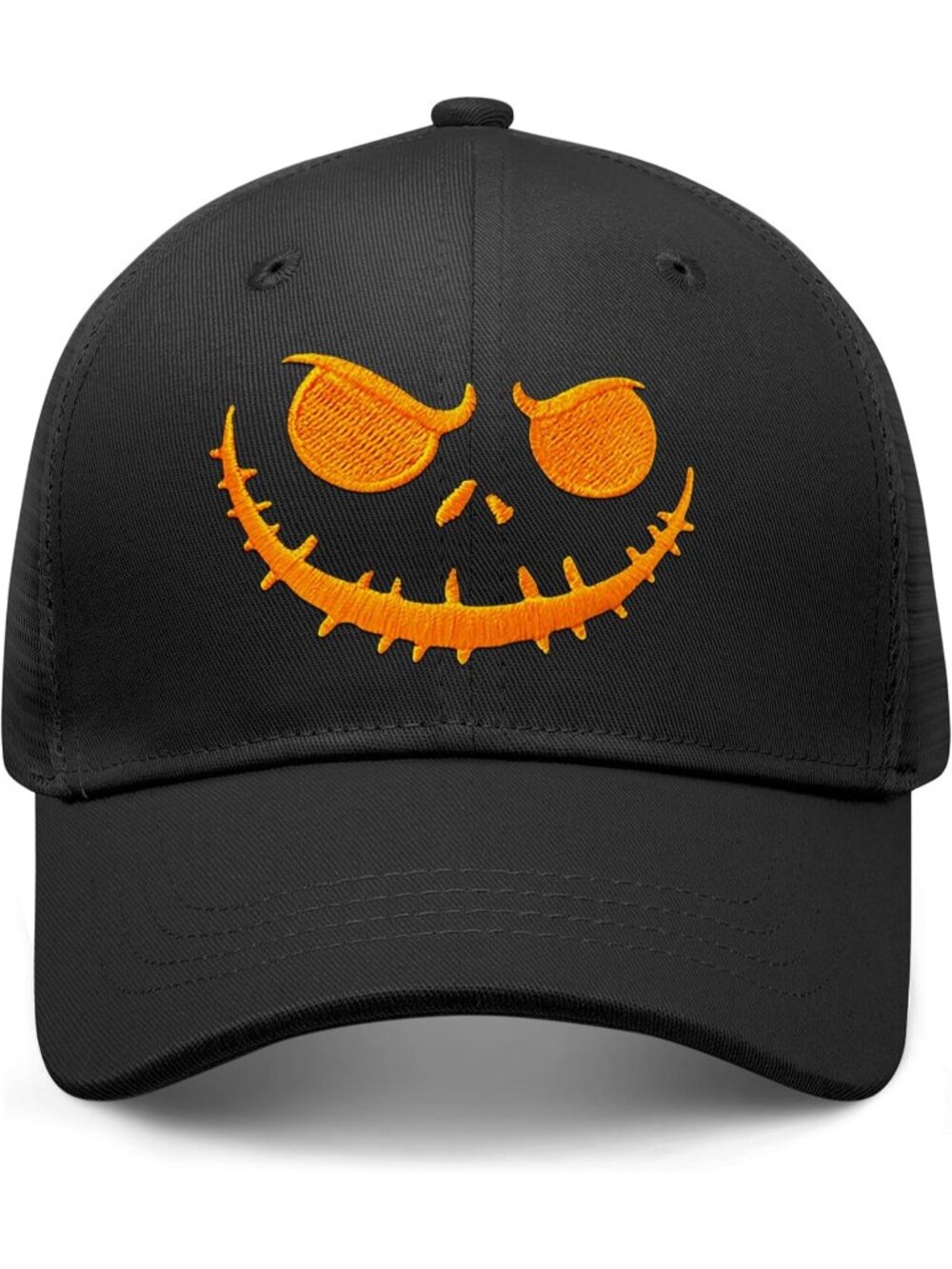 Unisex 04.halloween Hat-04 Spooky Embroidered Adjustable Washable Baseball Cap